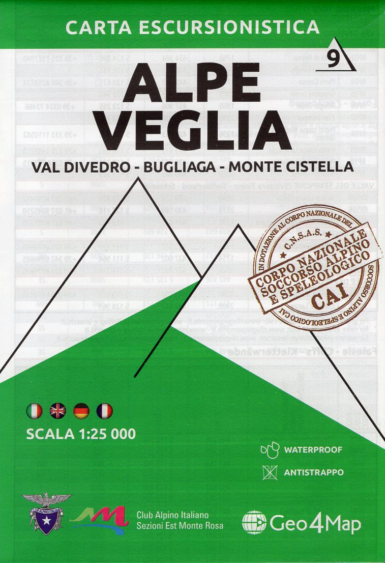 G4M-09 Alpe Veglia | wandelkaart 1:25.000 9788899606428  Geo4Map   Wandelkaarten Turijn, Piemonte