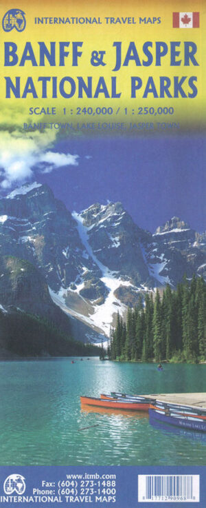 ITM Banff and Jasper National Parks | landkaart, autokaart 1:240.000 / 250.000 9781771290968  International Travel Maps   Landkaarten en wegenkaarten Canadese Rocky Mountains