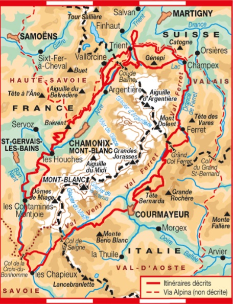 TG-028  Tour du Mont Blanc | wandelgids 9782751410093  FFRP topoguides à grande randonnée  Meerdaagse wandelroutes, Wandelgidsen Mont Blanc, Chamonix, Haute-Savoie