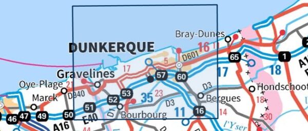 wandelkaart 2302-SB Dunkerque (Duinkerken) 1:25.000 9782758549222  IGN IGN 25 Picardië & Nord  Wandelkaarten Picardie, Nord