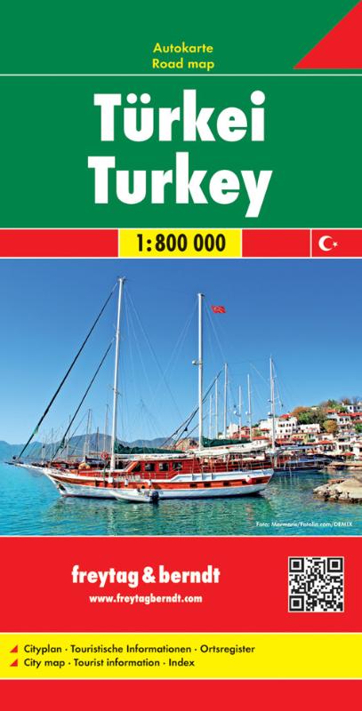 Turkije | autokaart, wegenkaart 1:800.000 9783707909616  Freytag & Berndt   Landkaarten en wegenkaarten Turkije