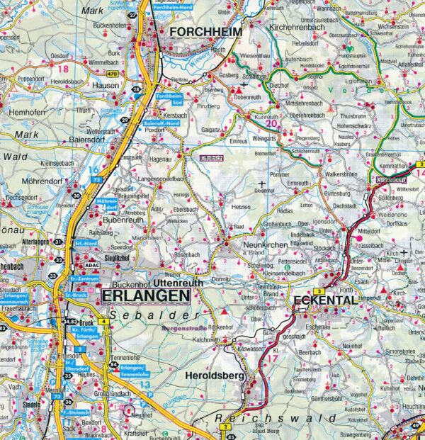 Franken - Altmühltal - Beieren Oost wegenkaart / overzichtskaart 1:150.000 9783707918106  Freytag & Berndt F&B deelkaarten Duitsland  Landkaarten en wegenkaarten Beieren