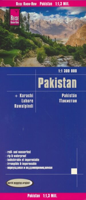 Pakistan landkaart, wegenkaart 1:1.300.000 9783831774241  Reise Know-How Verlag WMP, World Mapping Project  Landkaarten en wegenkaarten Pakistan