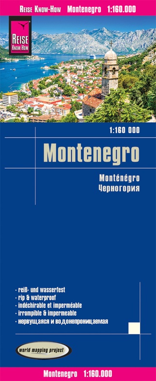 landkaart, wegenkaart Montenegro 1:160.000 9783831774302  Reise Know-How WMP Polyart  Landkaarten en wegenkaarten Montenegro