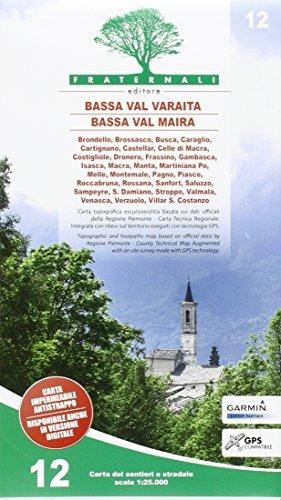 FRA-12  Bassa Val Varaita, Bassa Val Maira | wandelkaart 1:25.000 9788897465324  Fraternali Editore Fraternali 1:25.000  Wandelkaarten Turijn, Piemonte