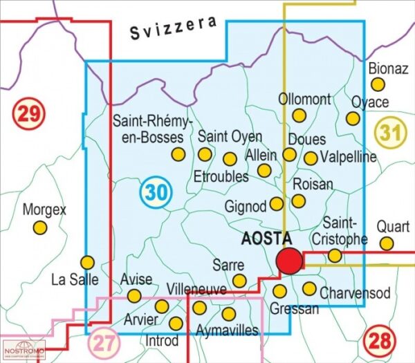 FRA-30 Gran San Bernardo - Valle di Ollomont-  Mont Fallére - Aosta | wandelkaart 1:25.000 9788897465478  Fraternali Editore Fraternali 1:25.000  Wandelkaarten Aosta, Gran Paradiso