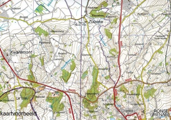 NGI-54  Marche-en-Famenne (topografische kaart 1:50.000) 9789462351806  Nationaal Geografisch Instituut NGI Wallonië 1:50.000  Wandelkaarten Wallonië (Ardennen)