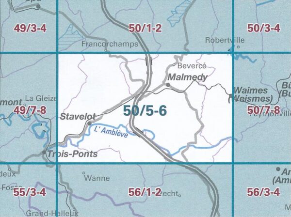 NGI-50/5-6  Stavelot-Malmedy | topografische wandelkaart 1:25.000 9789462352322  NGI Belgie 1:20.000/25.000  Wandelkaarten Wallonië (Ardennen)
