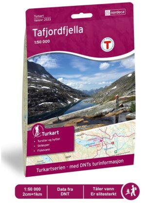 DNT-2533  Tafjordfjella | topografische wandelkaart 1:50.000 7046660025338  Nordeca Turkart Norge 1:50.000  Wandelkaarten Midden-Noorwegen