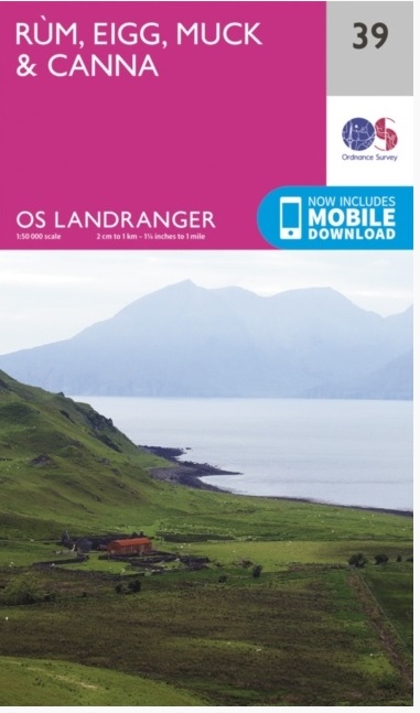 LR-039  Rum + Eigg | topografische wandelkaart 9780319261378  Ordnance Survey Landranger Maps 1:50.000  Wandelkaarten Skye & the Western Isles