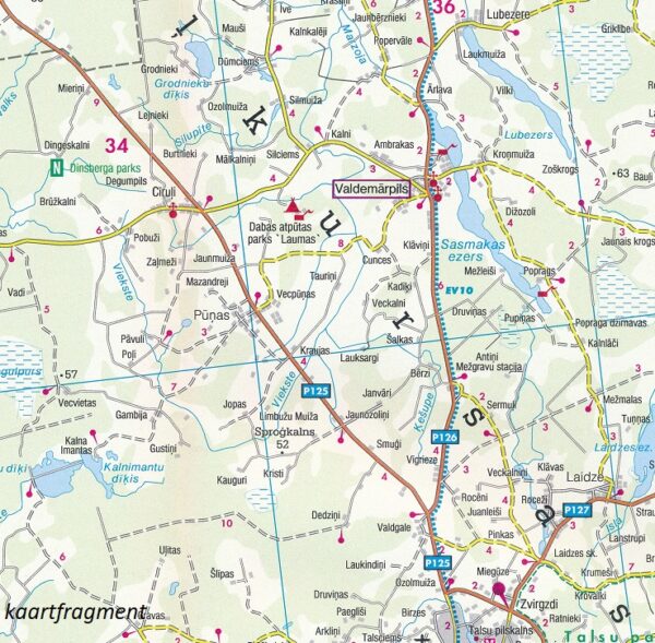 Letland | wegenkaart, autokaart, fietskaart 1:150.000 9783707917734  Freytag & Berndt   Fietskaarten, Landkaarten en wegenkaarten Riga & Letland