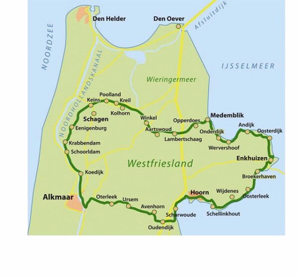 Streekpad-09  Westfriese Omringdijk - wandelgids 9789492641090  Nivon / Wandelnet Streekpaden  Meerdaagse wandelroutes, Wandelgidsen Amsterdam, West Nederland