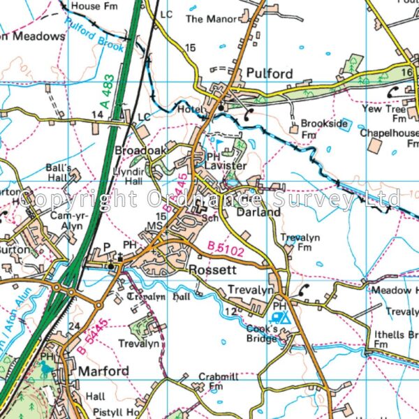 LR-117  Chester, Wrexham, Ellesmere Port | topografische wandelkaart 9780319262153  Ordnance Survey Landranger Maps 1:50.000  Wandelkaarten Midlands, Cotswolds