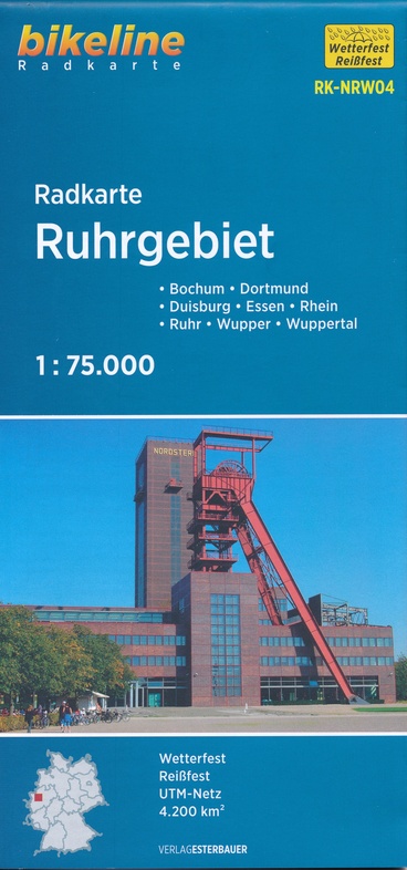RK-NRW04  fietskaart Ruhrgebied 1:75.000 9783850002868  Esterbauer Bikeline Radkarten  Fietskaarten Ruhrgebied