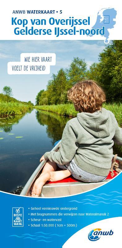 WTK-05 Kop van Overijssel / Gelderse IJssel - noord | Waterkaart 9789018046002  ANWB ANWB Waterkaarten  Watersportboeken Oost Nederland