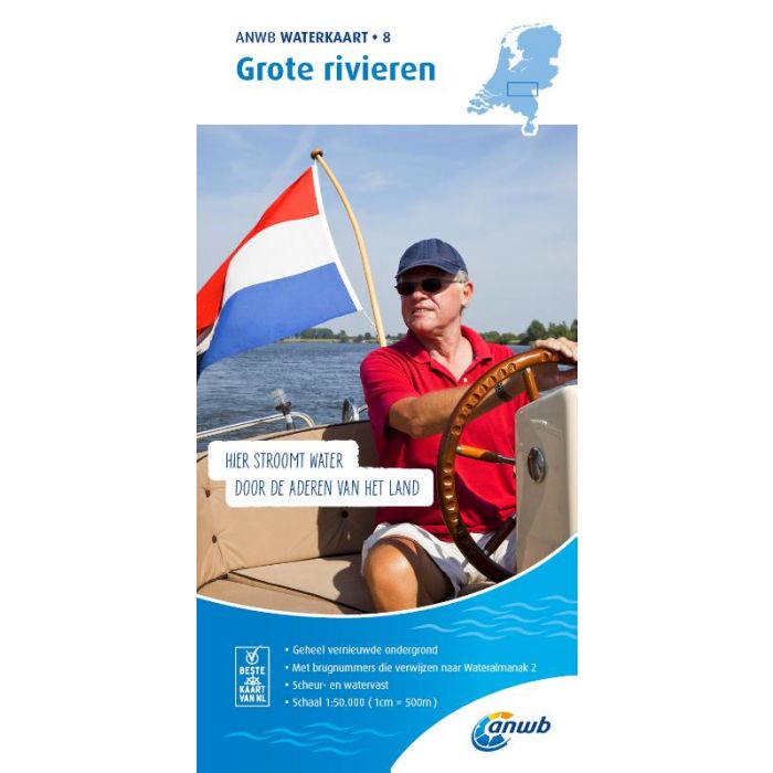 WTK-08 Grote Rivieren Waterkaart 9789018046033  ANWB ANWB Waterkaarten  Watersportboeken Nijmegen en het Rivierengebied