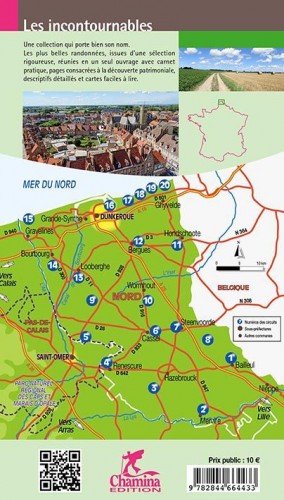wandelgids Nord- Flandre Maritime 9782844664433  Chamina Guides de randonnées  Wandelgidsen Picardie, Nord