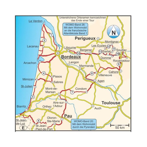 camperreisgids Zuidwest-Frankrijk - nach Südwest-Frankreich 9783869032764  Womo mit dem Wohnmobil  Op reis met je camper, Reisgidsen Zuidwest-Frankrijk