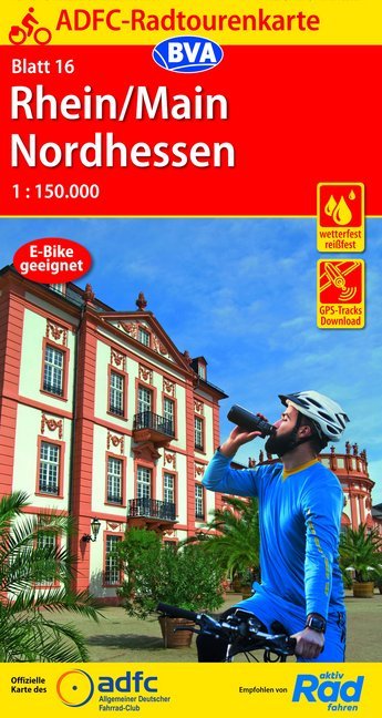 ADFC-16 Rhein/Main/Nordhessen | fietskaart 1:150.000 9783870739485  ADFC / BVA Radtourenkarten 1:150.000  Fietskaarten Hessen
