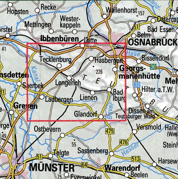 Südliches Tecklenburger Land | wandelkaart 1:25.000 9783897105584  Bonifatius   Wandelkaarten Teutoburger Woud & Ostwestfalen