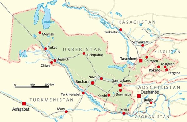 Usbekistan (reisgids Uzbekistan) * 9783897944534  Trescher Verlag   Reisgidsen Zijderoute (de landen van de)