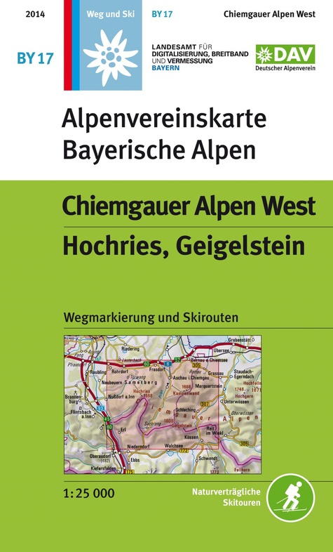 wandelkaart BY-17 Chiemgauer Alpen West 1:25.000 Alpenverein 9783937530840  Deutscher AlpenVerein Alpenvereinskarten  Wandelkaarten Beierse Alpen