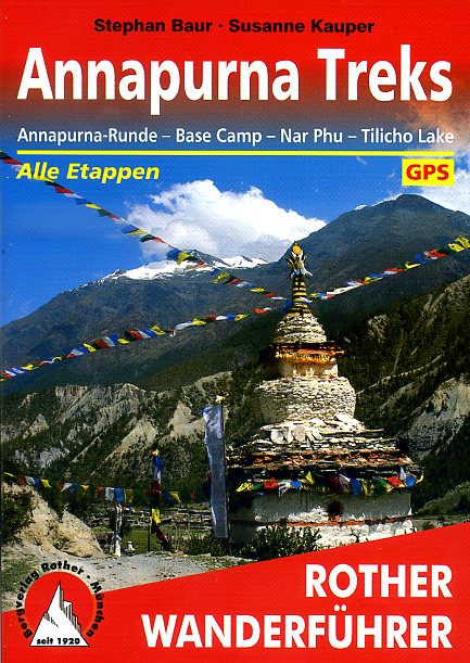 (aanbiedingsprijs) Annapurna Treks | Rother Wanderführer ROTHANNAPURNA  Bergverlag Rother RWG  Klimmen-bergsport, Wandelgidsen Nepal