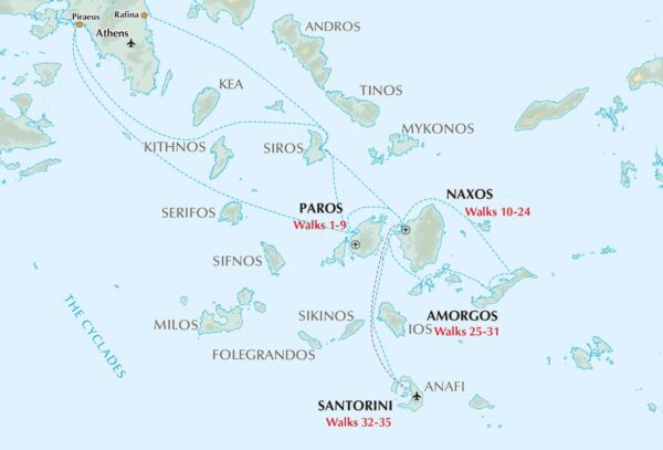 wandelgids Griekse Eilanden | Walking on the Greek Islands 9781786310095  Cicerone Press   Wandelgidsen Cycladen: Santorini, Andros, Naxos, etc.