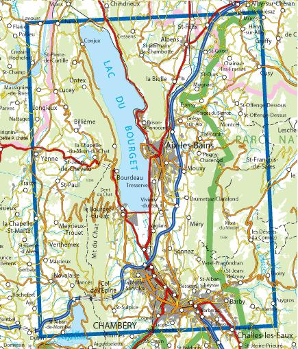 wandelkaart 3332OT Aix-les-Bains, Lac du Bourget 1:25.000 9782758541875  IGN IGN 25 Franse Alpen/ Nrd.helft  Wandelkaarten Franse Alpen: noord