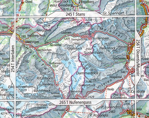 topografische wandelkaart 255T Sustenpass [2020] 9783302302553  Bundesamt / Swisstopo T-serie 1:50.000  Wandelkaarten Midden- en Oost-Zwitserland