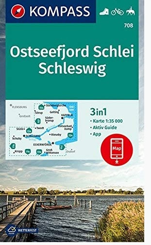 wandelkaart KP-708 Ostseefjor, Schlei, Schleswig 1:35.000 | Kompass 9783990447567  Kompass Wandelkaarten Kompass Sleeswijk-Holstein  Wandelkaarten Sleeswijk-Holstein