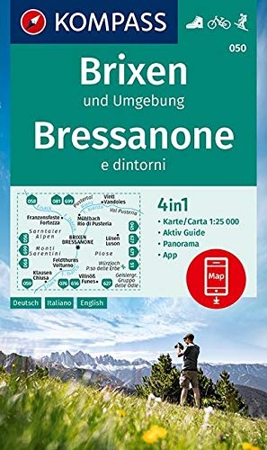 wandelkaart KP-050  Brixen,St.Vigil 1:25.000 | Kompass 9783990448533  Kompass Wandelkaarten Kompass Zuid-Tirol, Dolomieten  Wandelkaarten Zuid-Tirol, Dolomieten
