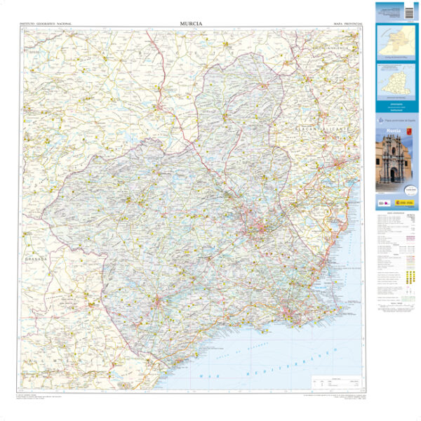 Prov.: Murcia 1:200.000 9788441646377  CNIG Provinciekaarten Spanje  Landkaarten en wegenkaarten Murcia