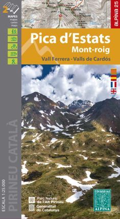 wandelkaart Pica d'Estats 1:25.000 9788480908214  Editorial Alpina   Wandelkaarten Spaanse Pyreneeën
