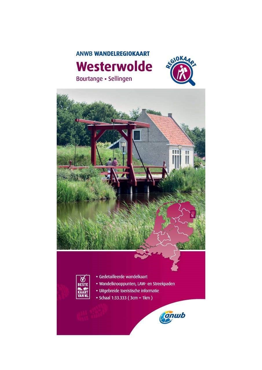 WRK-01 Westerwolde | ANWB wandelkaart 1:33.333 9789018046354  ANWB Wandelregiokaarten 1:33.333  Wandelkaarten Groningen