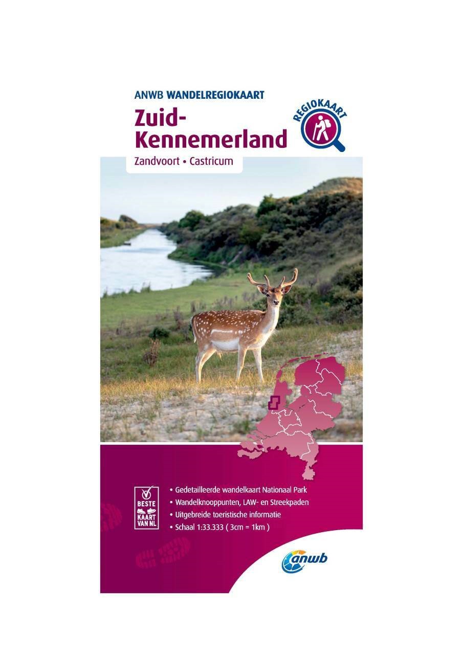 WRK-21 Zuid-Kennemerland | ANWB wandelkaart 1:33.333 9789018046552  ANWB Wandelregiokaarten 1:33.333  Wandelkaarten Noord-Holland