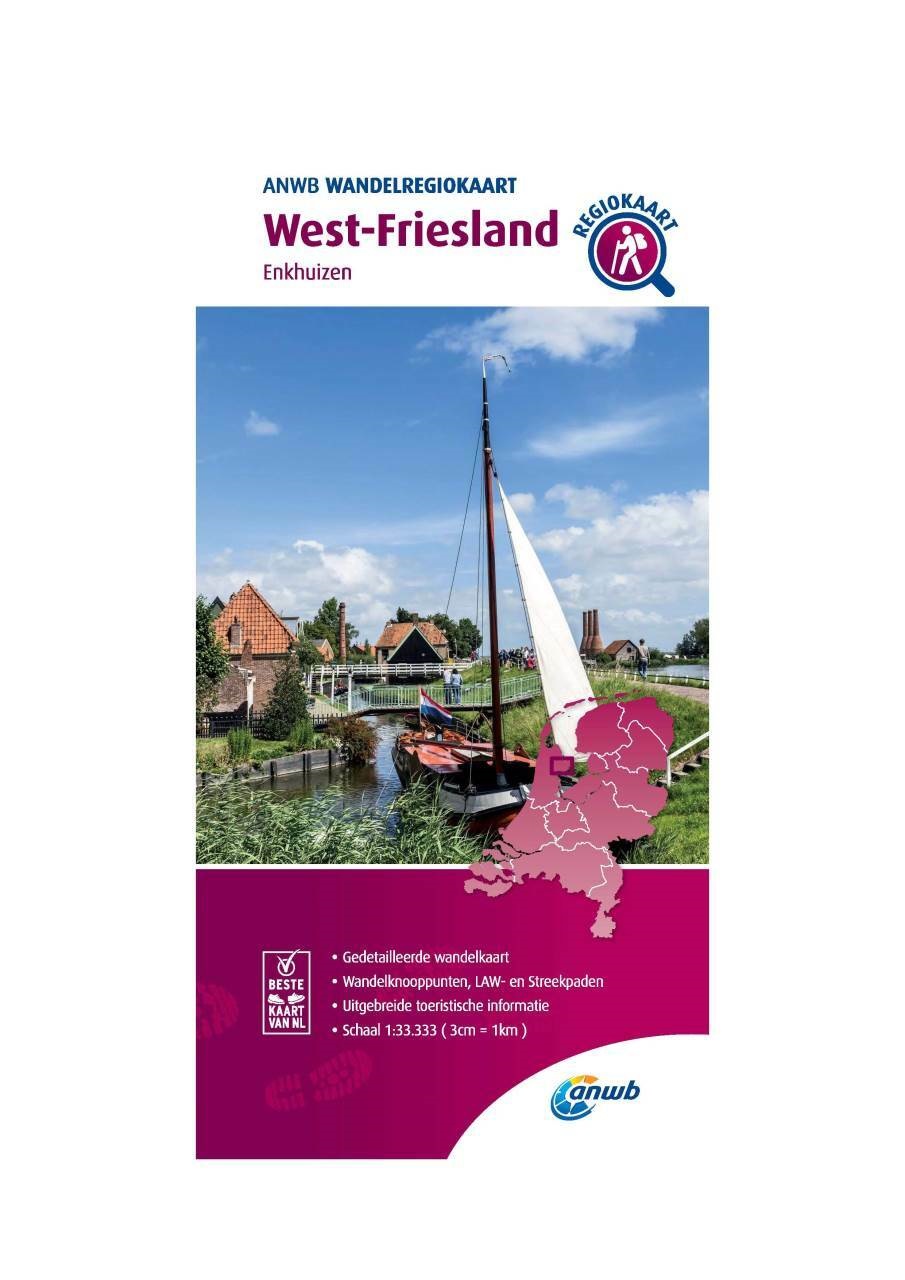 WRK-23 West-Friesland | ANWB wandelkaart 1:33.333 9789018046576  ANWB Wandelregiokaarten 1:33.333  Wandelkaarten Noord-Holland