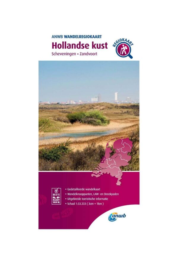 WRK-26 Hollandse Kust | ANWB wandelkaart 1:33.333 9789018046606  ANWB Wandelregiokaarten 1:33.333  Wandelkaarten Den Haag, Rotterdam en Zuid-Holland