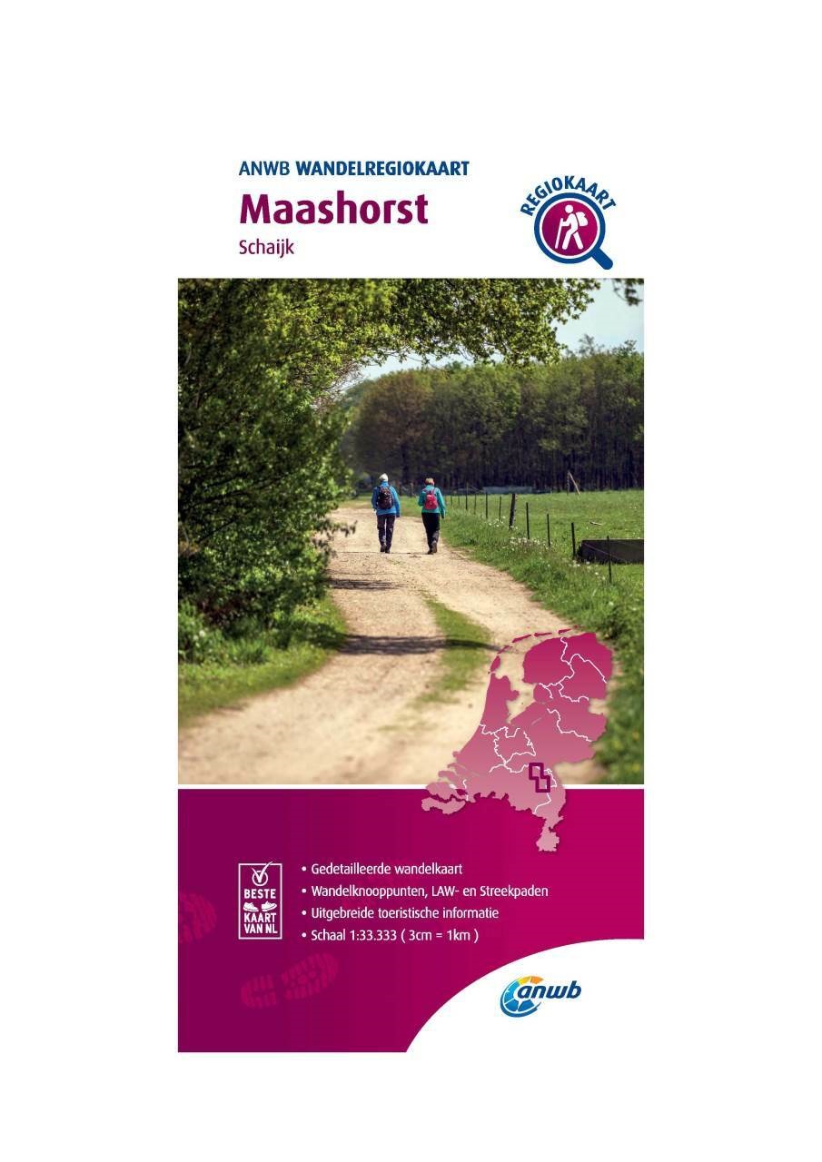 WRK-36 Maashorst | ANWB wandelkaart 1:33.333 9789018046705  ANWB Wandelregiokaarten 1:33.333  Wandelkaarten Noord-Brabant