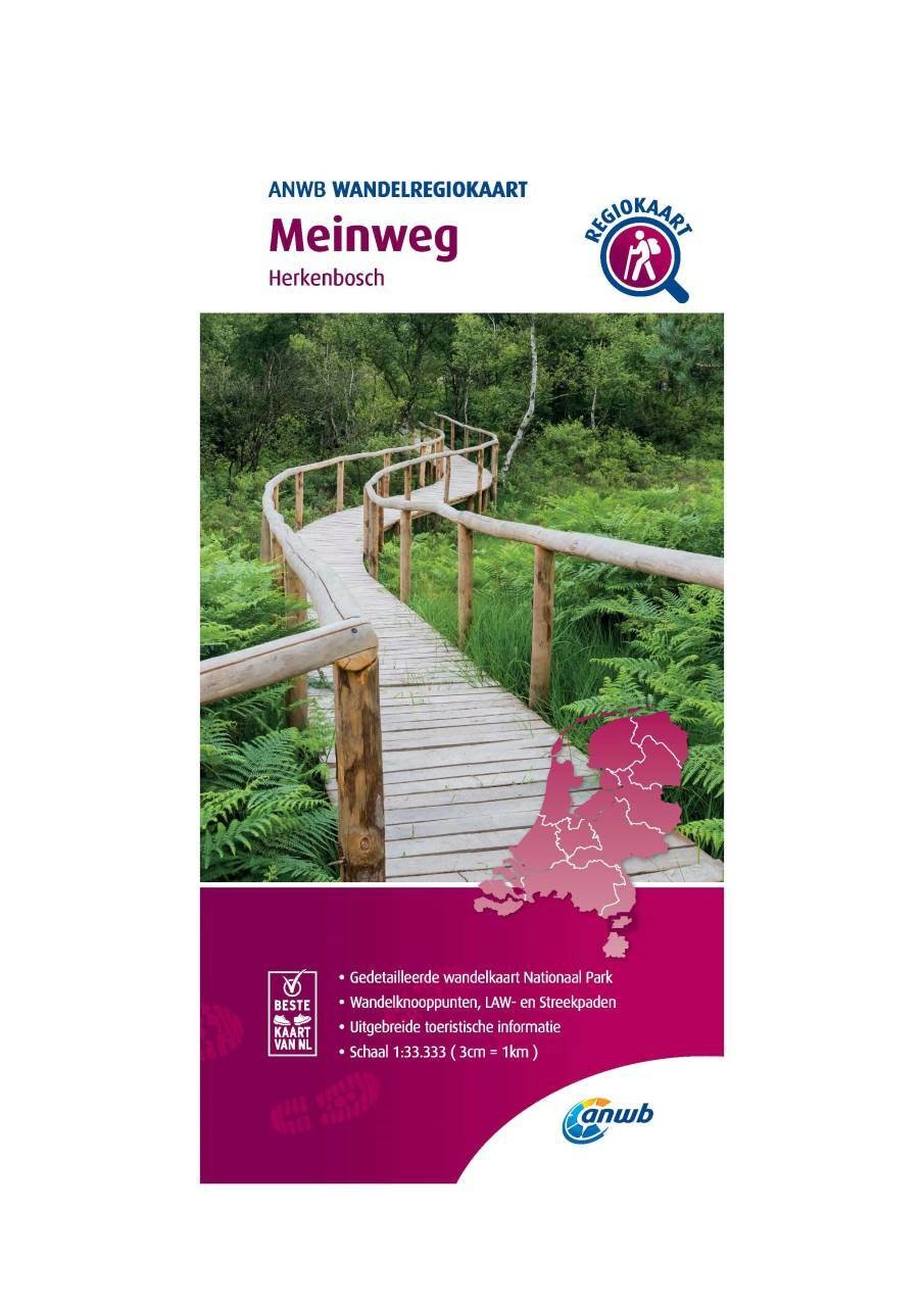 WRK-39 Meinweg | ANWB wandelkaart 1:33.333 9789018046736  ANWB Wandelregiokaarten 1:33.333  Wandelkaarten Noord- en Midden-Limburg