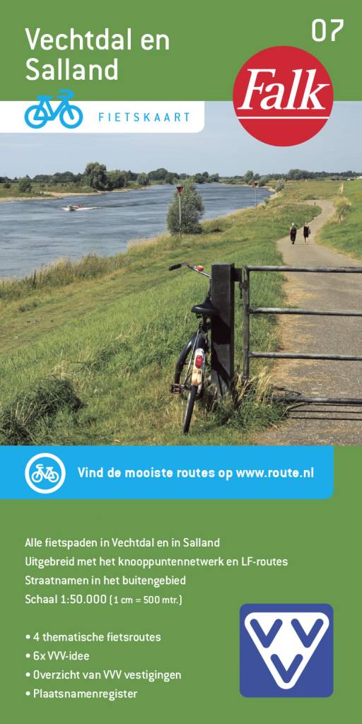 FFK-07  Vechtdal en Salland | VVV fietskaart 1:50.000 9789028703735  Falk Fietskaarten met Knooppunten  Fietskaarten Kop van Overijssel, Vecht & Salland