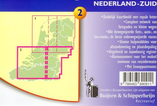 De Sterkste Fietskaart van NL (1:200.000): Midden en Zuid 9789463690911  Buijten & Sch./Smulders DSF  Fietskaarten Nederland, Zuid Nederland