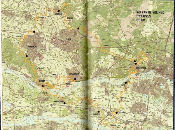 Pad van de Vrijheid | wandelgids 9789492474315 Harry Harsema, Wim Huijser, et.al. Blauwdruk   Meerdaagse wandelroutes, Wandelgidsen Arnhem en de Veluwe