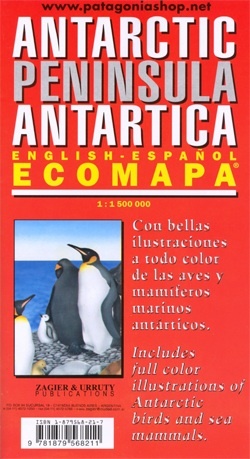 Antarctica: Antarctic Peninsula  | overzichtskaart 1:1.500.000 9781879568211  Zagier & Urruty   Landkaarten en wegenkaarten Antarctica