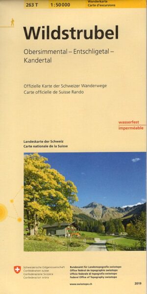 topografische wandelkaart 263T Wildstrubel [2019] 9783302302638  Bundesamt / Swisstopo T-serie 1:50.000  Wandelkaarten Berner Oberland