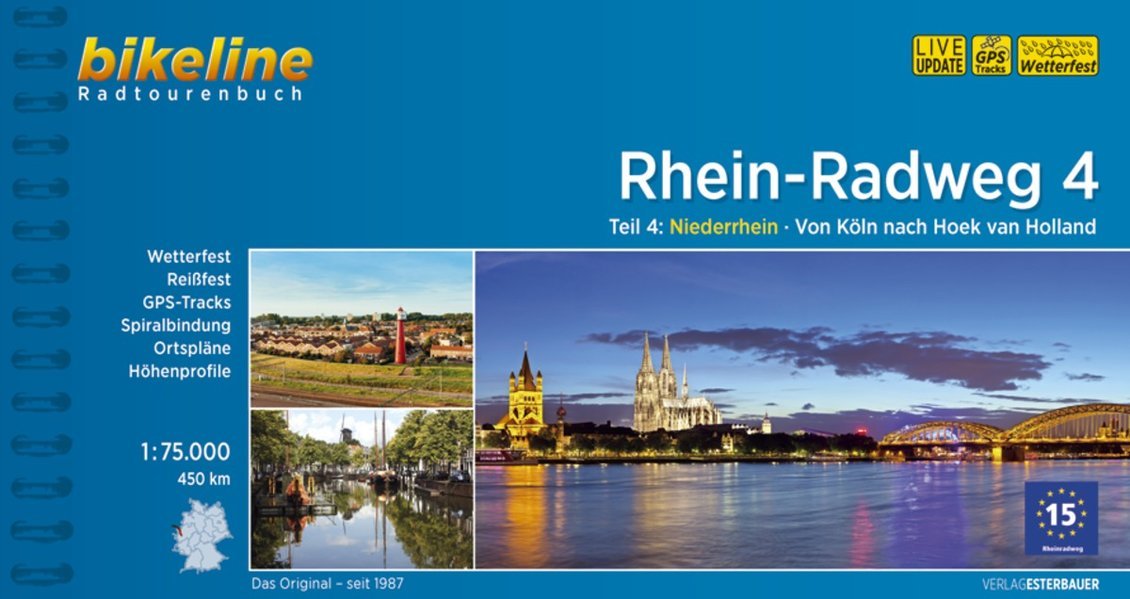 Bikeline Rhein-Radweg 4 | fietsgids * 9783850008754  Esterbauer Bikeline  Fietsgidsen Nederland, Niederrhein