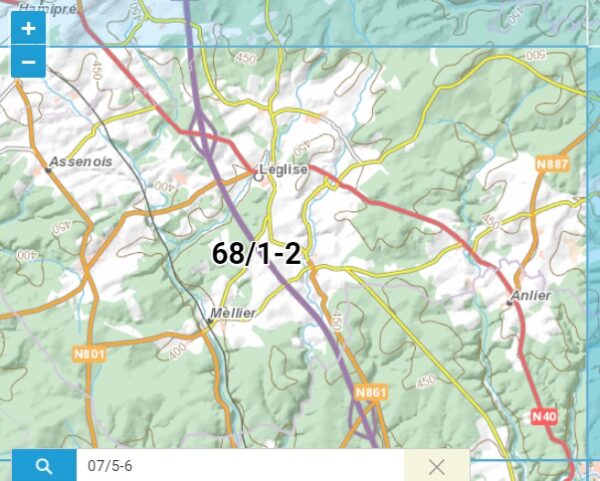 NGI-68/1-2  Assenois, Anlier | topografische wandelkaart 1:25.000 9789462353084  NGI Belgie 1:25.000  Wandelkaarten Wallonië (Ardennen)
