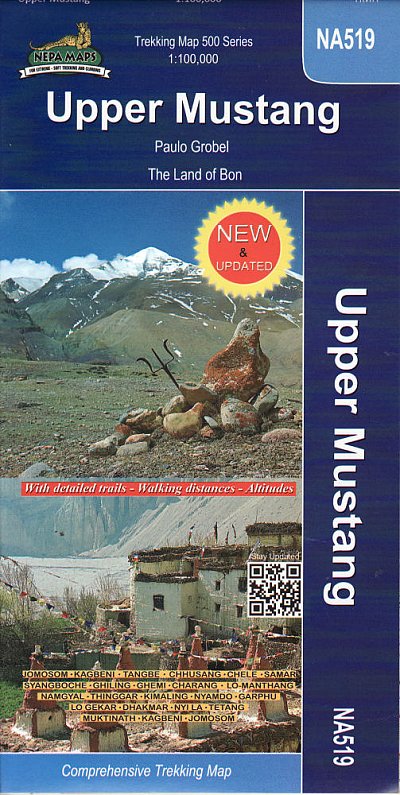 Upper Mustang | trekking map / overzichtskaart 1:100.000 9789937649193  Nepa Maps Wandelkaarten Nepal  Landkaarten en wegenkaarten Nepal