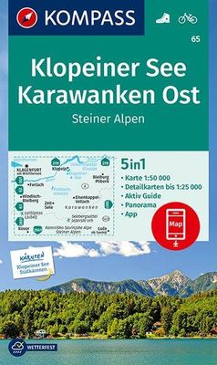 Kompass wandelkaart KP-65 Klopeiner See - Karawanken 9783990449400  Kompass Wandelkaarten Kompass Oostenrijk  Wandelkaarten Karinthië