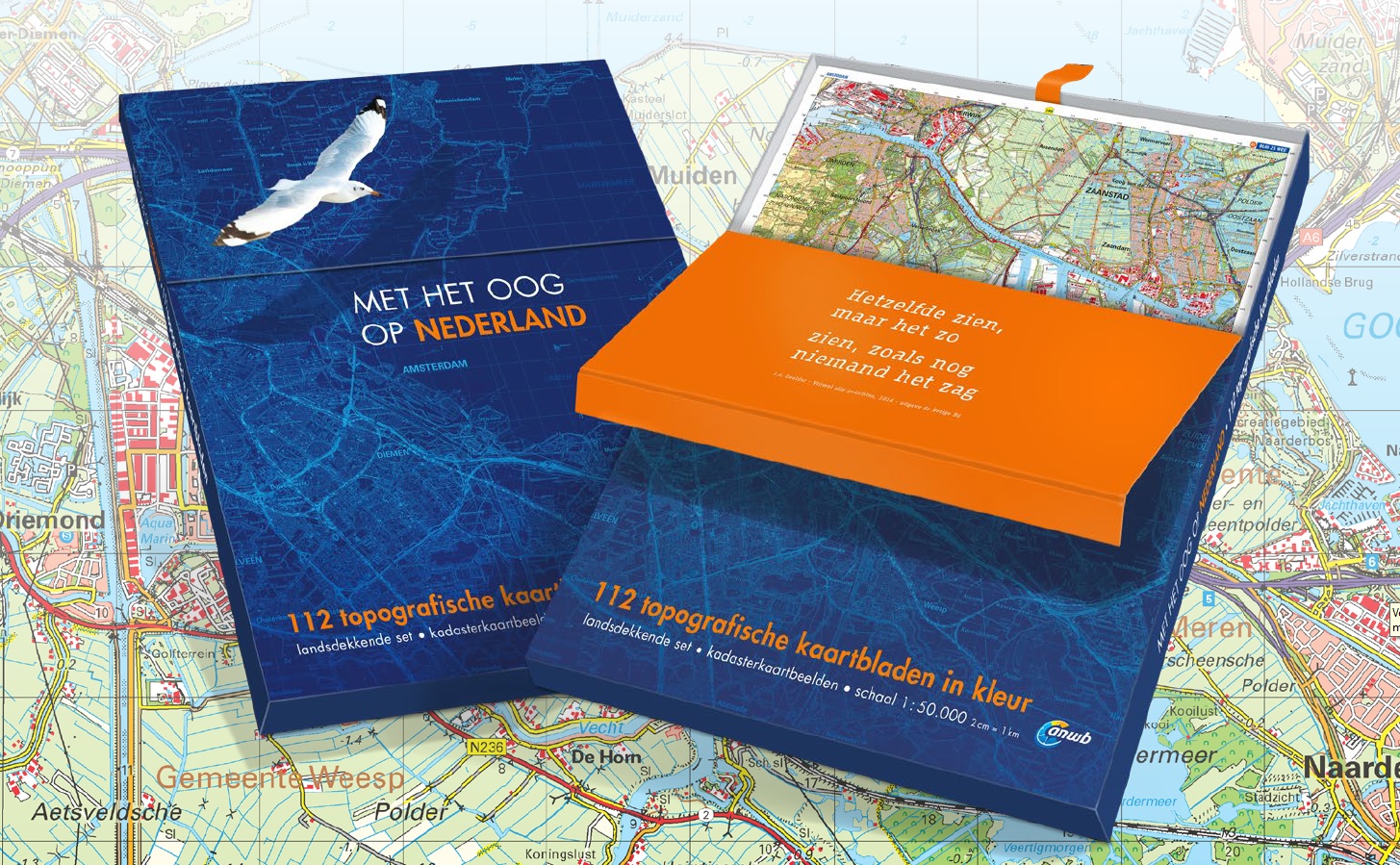 Met het Oog op Nederland | complete set top. kaarten 1:50.000 9789018047979  Reijers Kaartproducties BV   Wandelkaarten Nederland